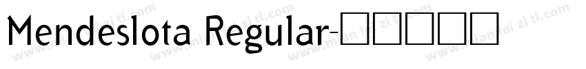 Mendeslota Regular字体转换